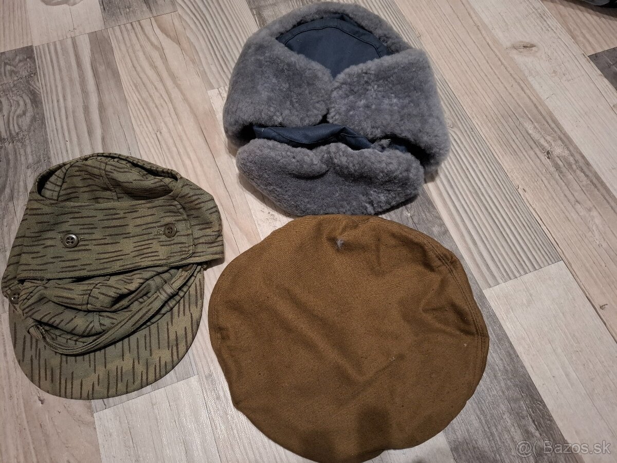 Stará vojenská čiapka - set 3ks