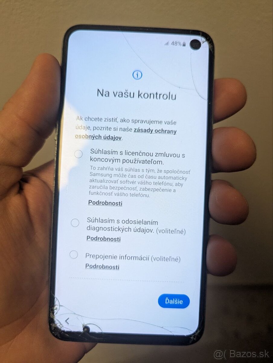 Samsung Galaxy S10e + 64 GB SD karta