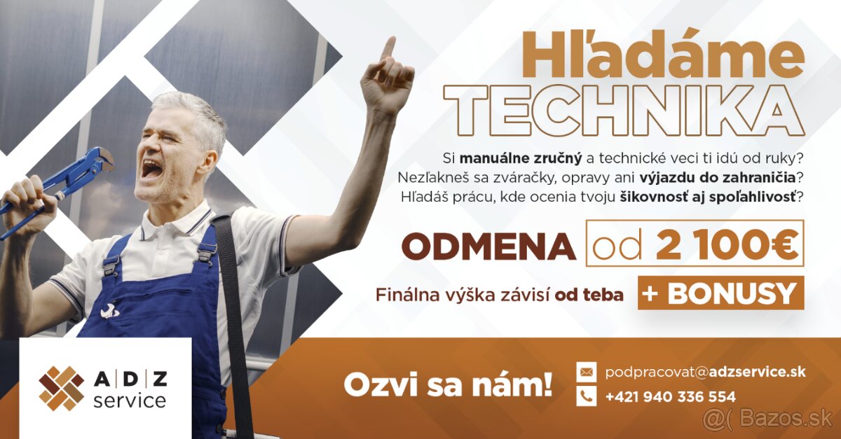 TECHNIK / MECHANIK (TPP alebo živnosť)