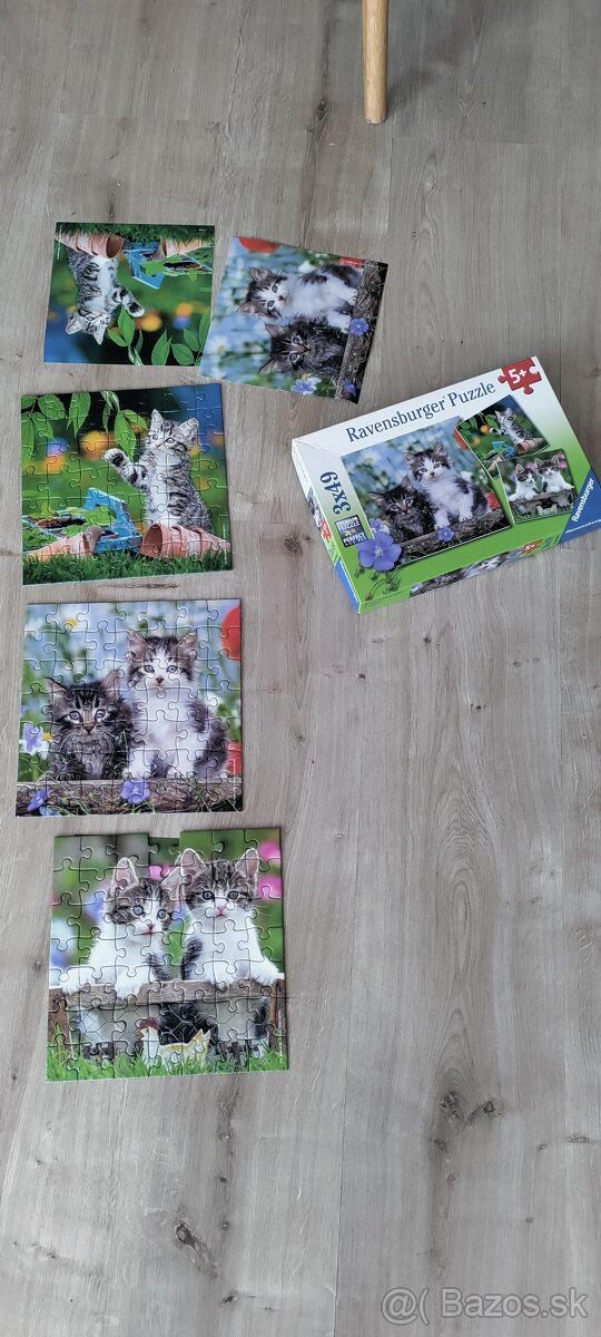 Puzzle mačky - tri rôzne puzzle