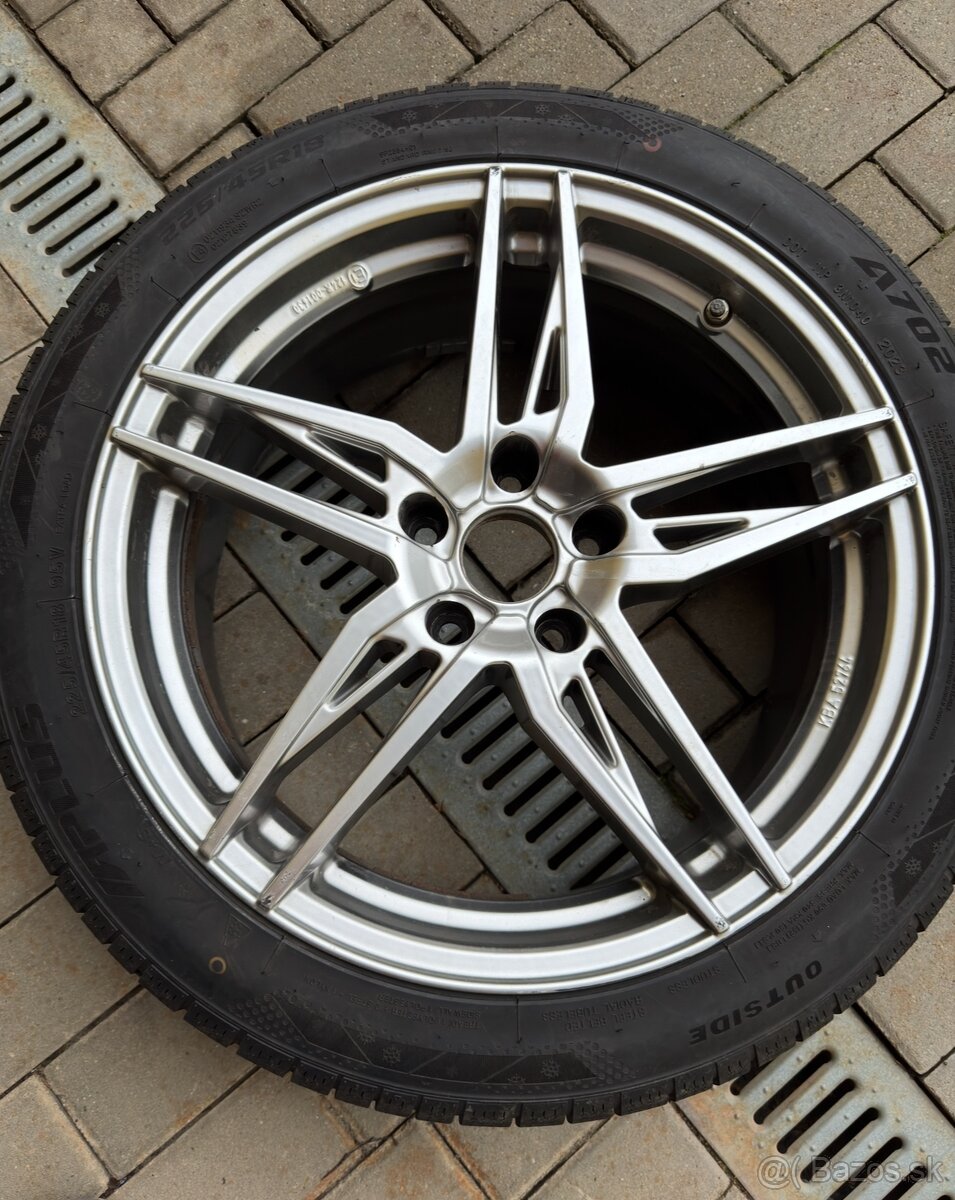 Alu disky 5x112 r18 +zimne pneu 225/45r18