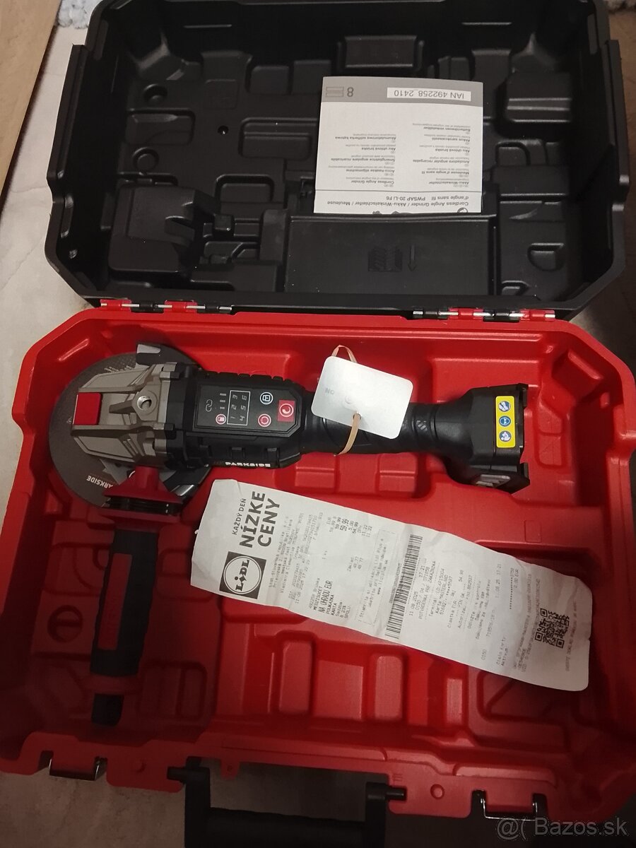 Parkside performance aku uhlová brúska