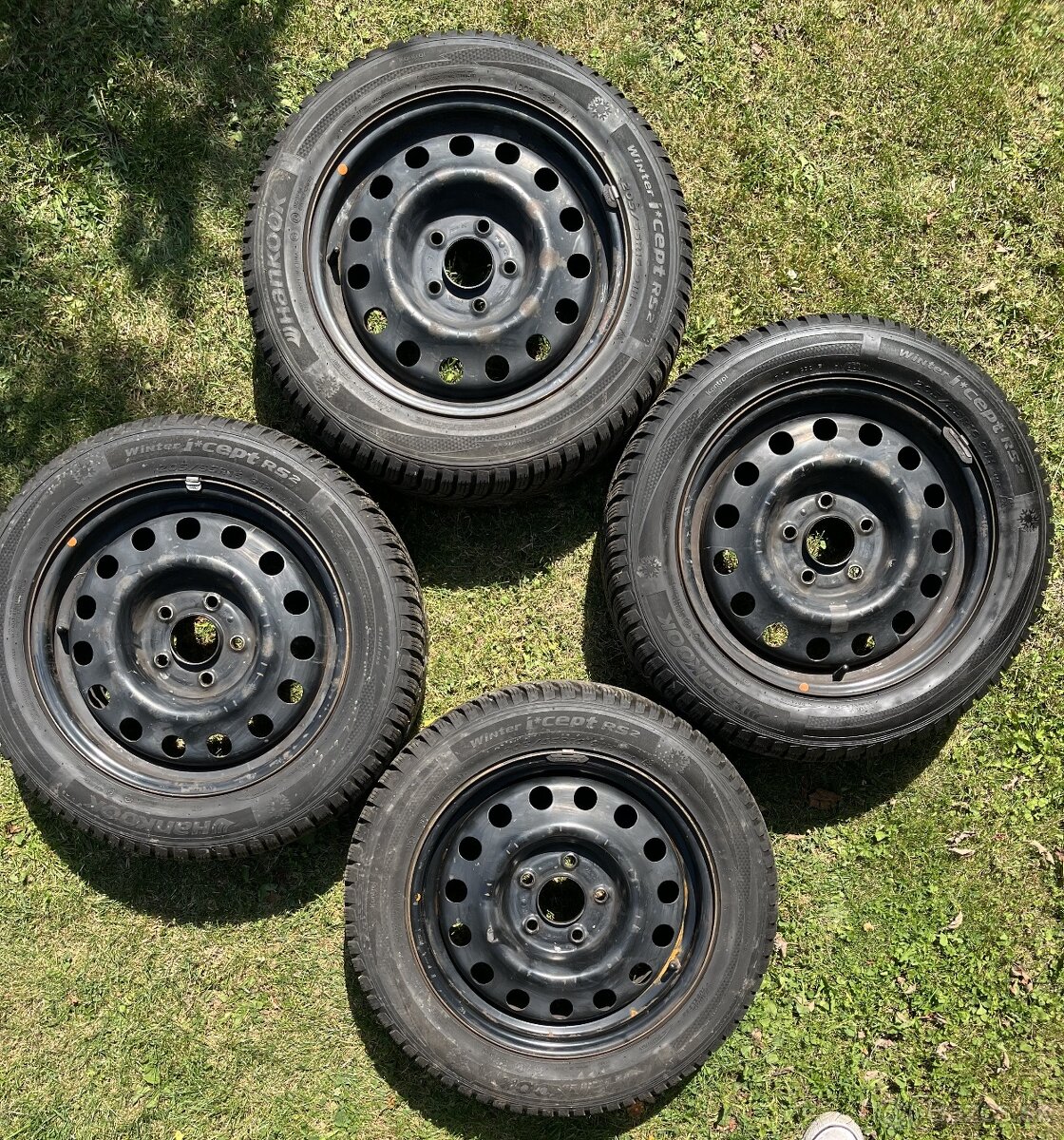 Plechové disky + zimné pneu 205/55 R16 91H M+S