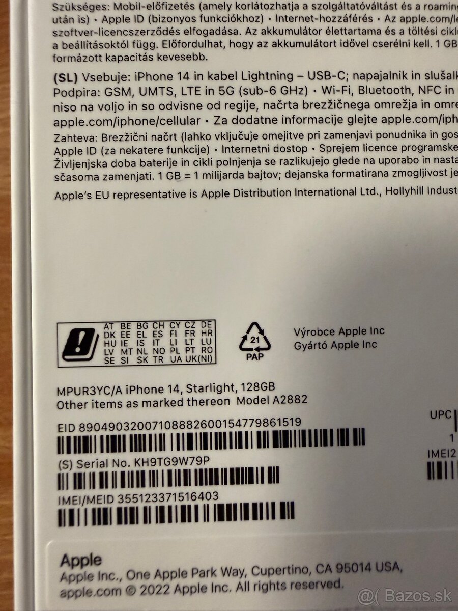 iPhone 14, Stralight, 128GB