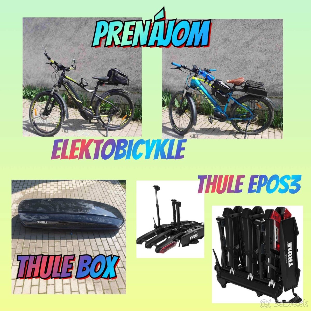 Nosič elektrobyciklov thule,stresny box thule,elektrobycikle