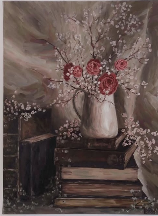 Ručne maľovaný obraz - zátišie