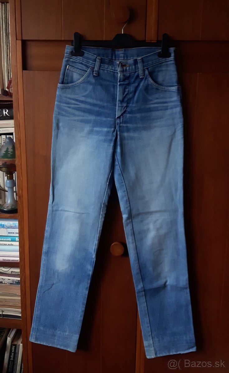 Dámske bledomodré retro džínsy