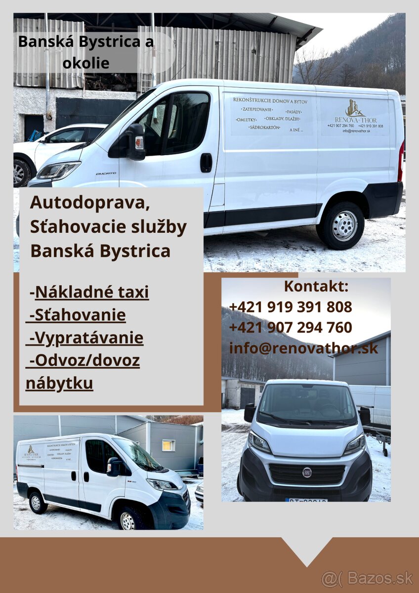 Sťahovacie služby Banská Bystrica a široké okolie