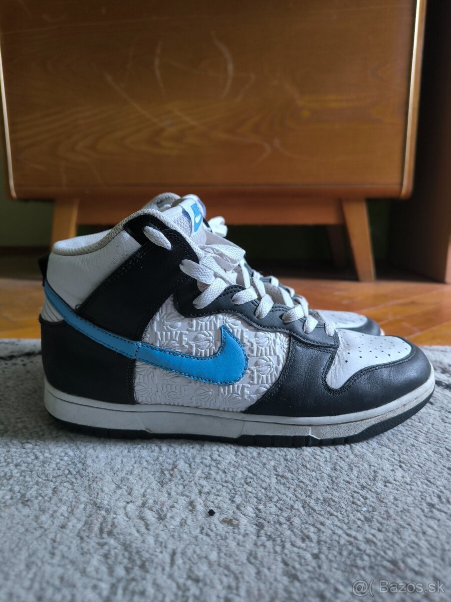 Nike Dunk High Retro FLC Black University Blue White