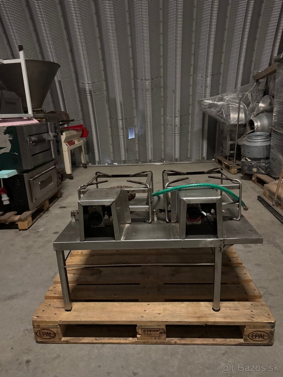 Nerezový priemyselný plynový varič – dvojhorák