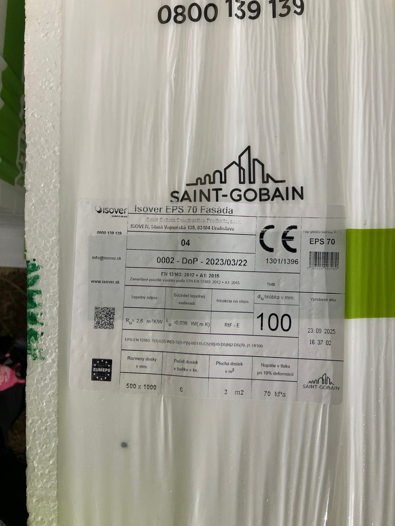 Izolácia tepelná DEK EPS 70 F 100mm