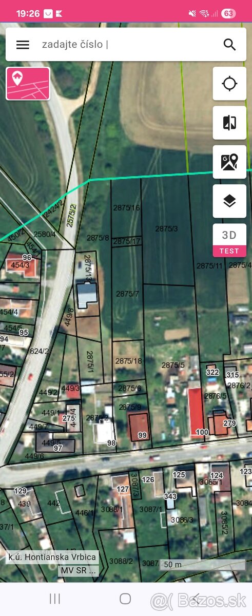 Pozemky v Hontianskej Vrbici