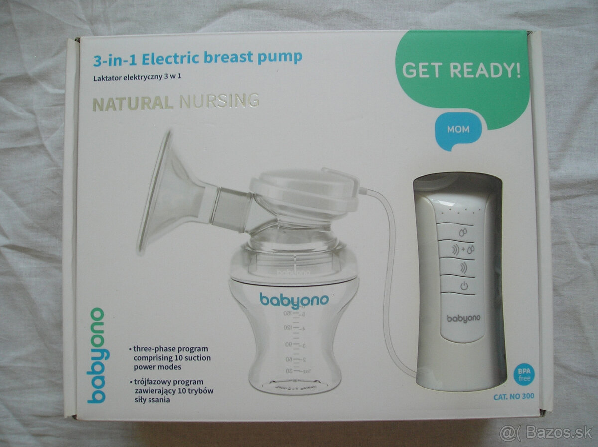 Elektrická odsávačka mlieka Babyono + Ohrievac