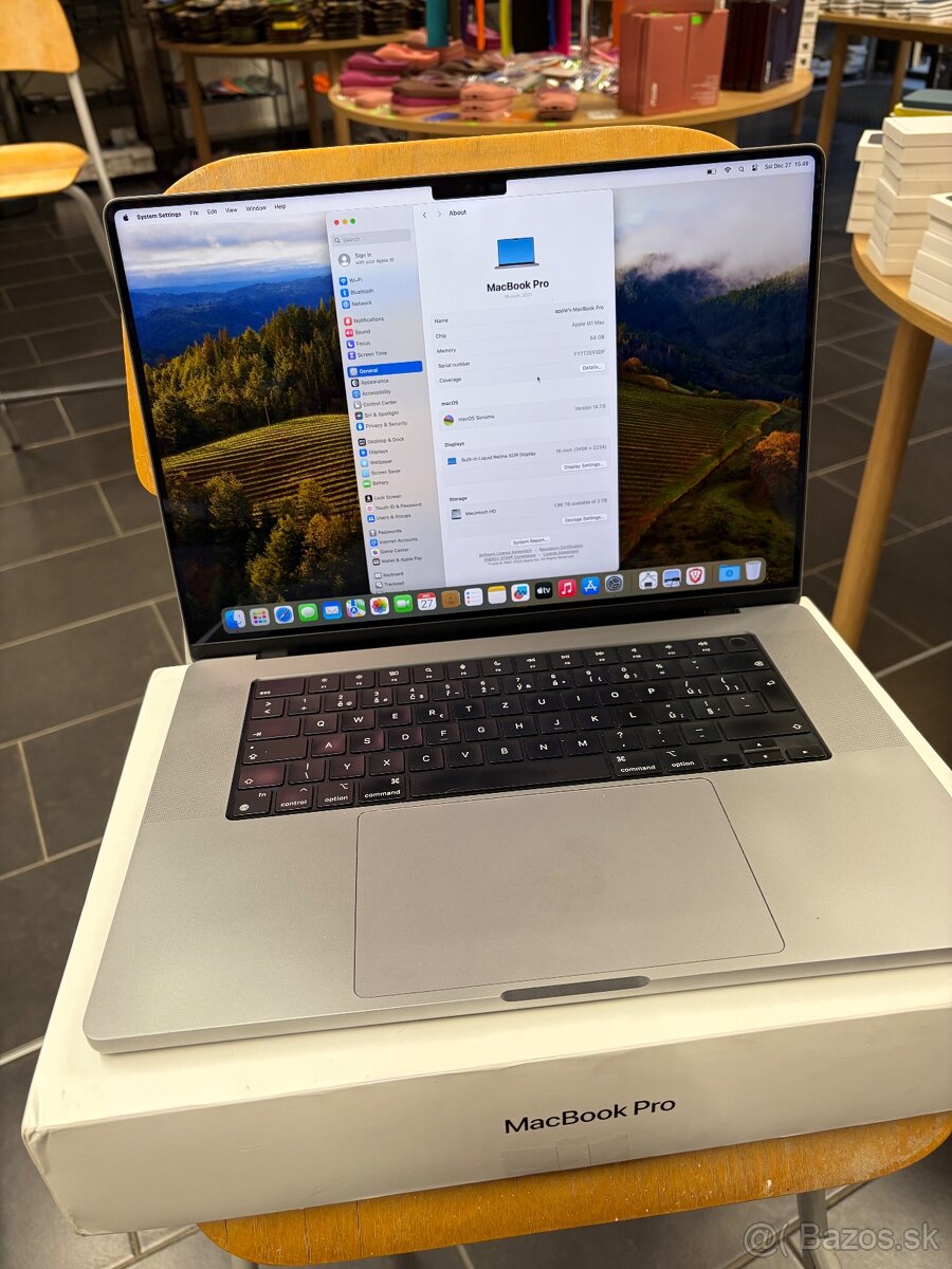 Apple Macbook M1 Max 64gb 2TB bateria 87%