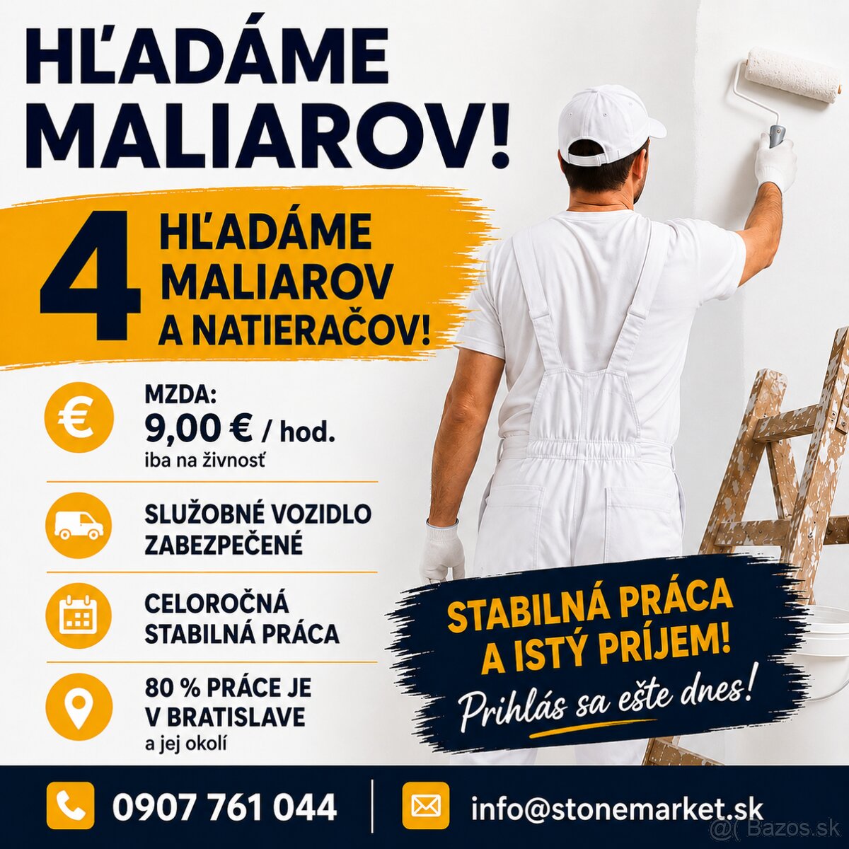 Hladám 4 maliarov