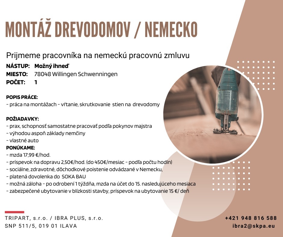 Montáž drevo stien a komponentov. NEMECKO.