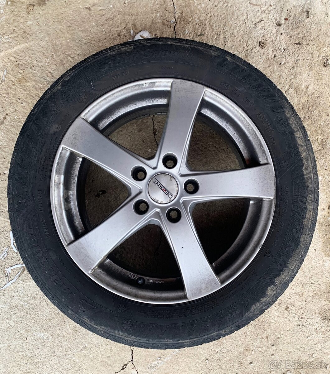 4x Disky Dezent 5x112 R16 + zimné pneu 205/55 R16
