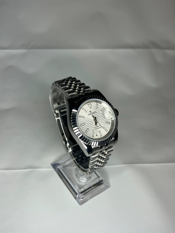 Seiko mod datejsut white