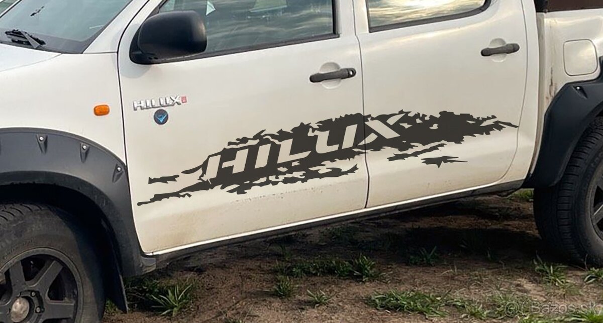 Pelepy  nálepky na Toyota hilux 4x4