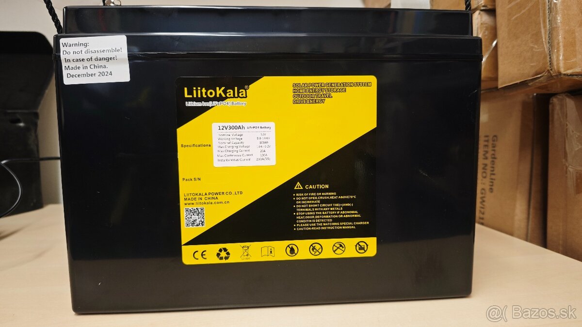 Predám novú značkovú LiFePo4 batériu LiitoKala 12V 300Ah