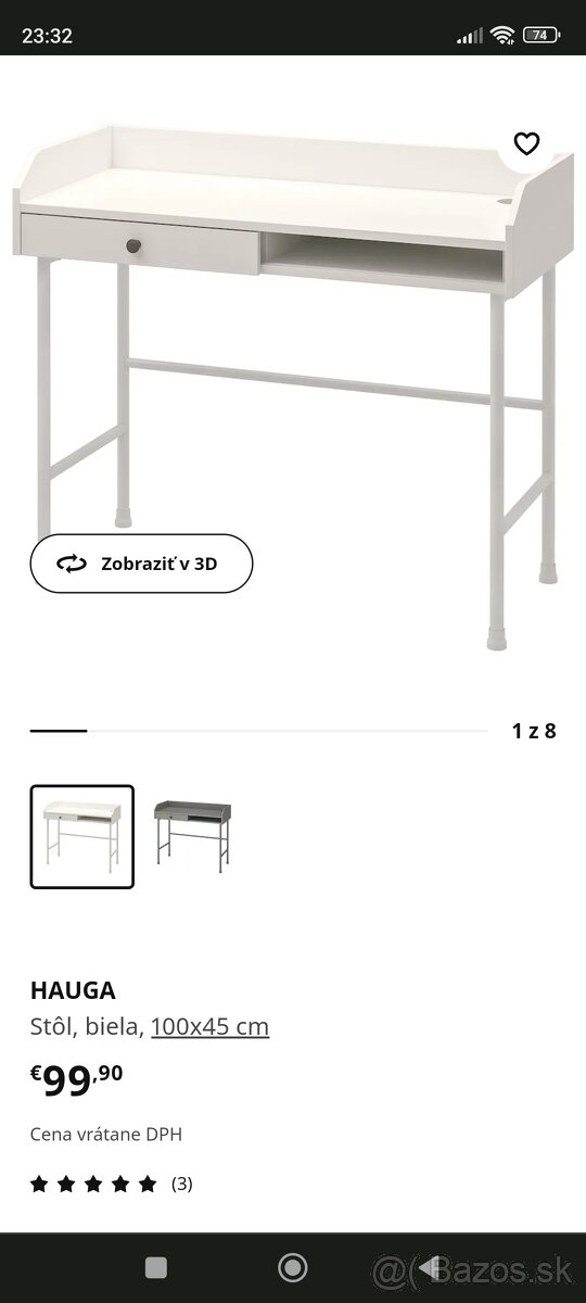 Novy pracovny stol IKEA