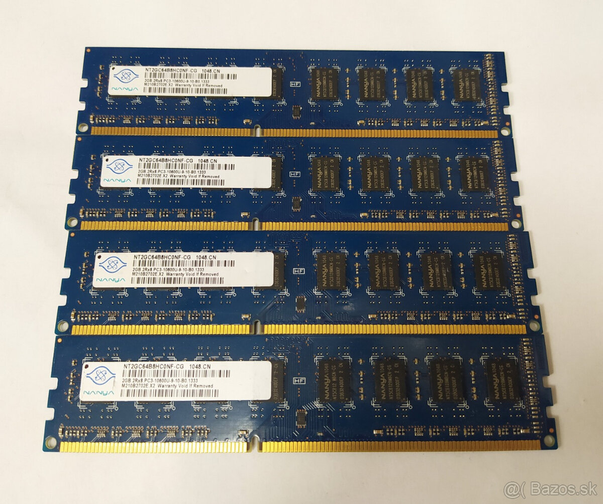DDR3 8GB /4x 2GB/ 1333MHz nanya