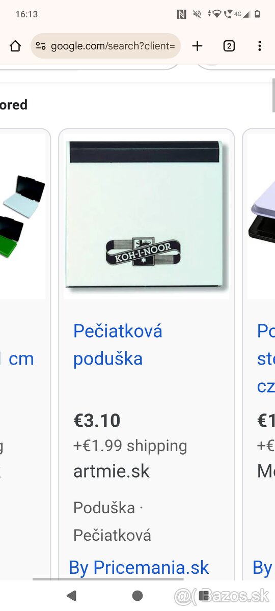 Darujem čierny tuš a podušku na pečiatky