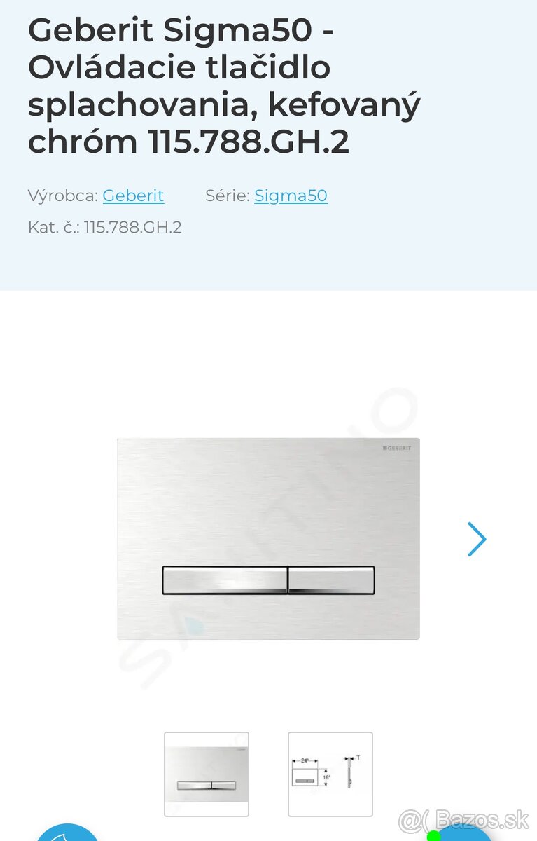 ovládacie tlačítko Geberit sigma 50 115.788.GH2