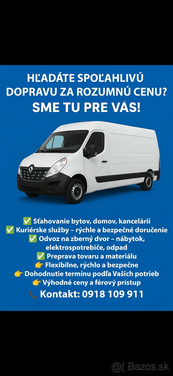 Preprava, sťahovanie Slovensko a EU