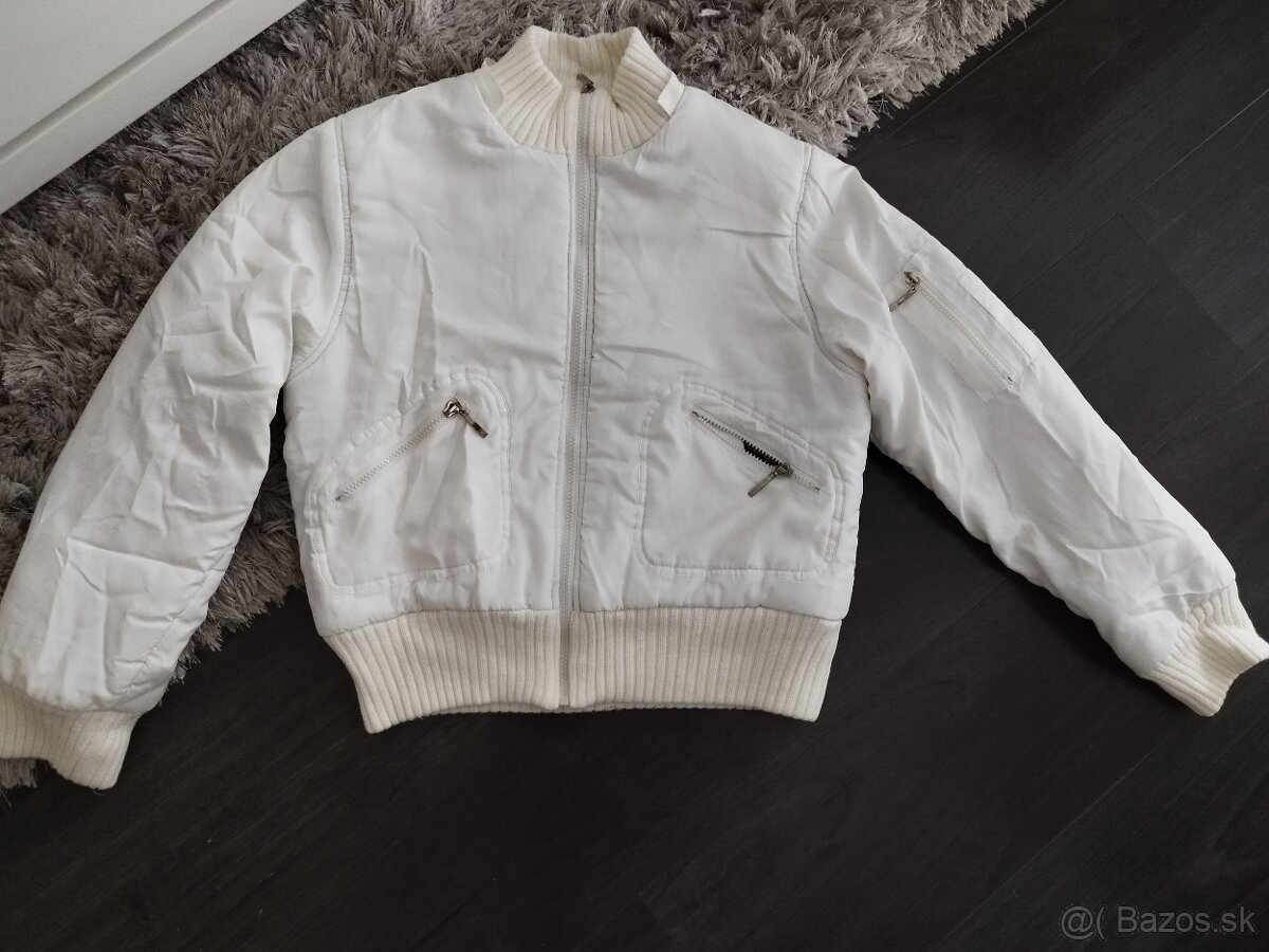 Biela  bomber bunda M/38