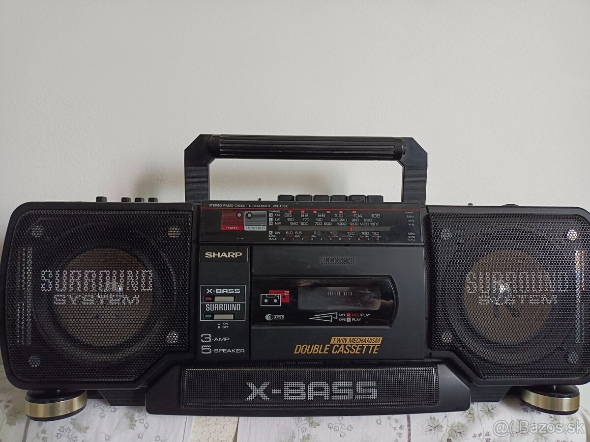 Sharp WQ 352H bk radiomagnetofon retro 2 kazeťák