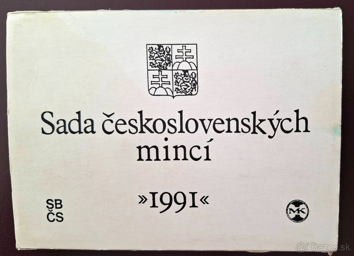 Sada československých mincí 1991.