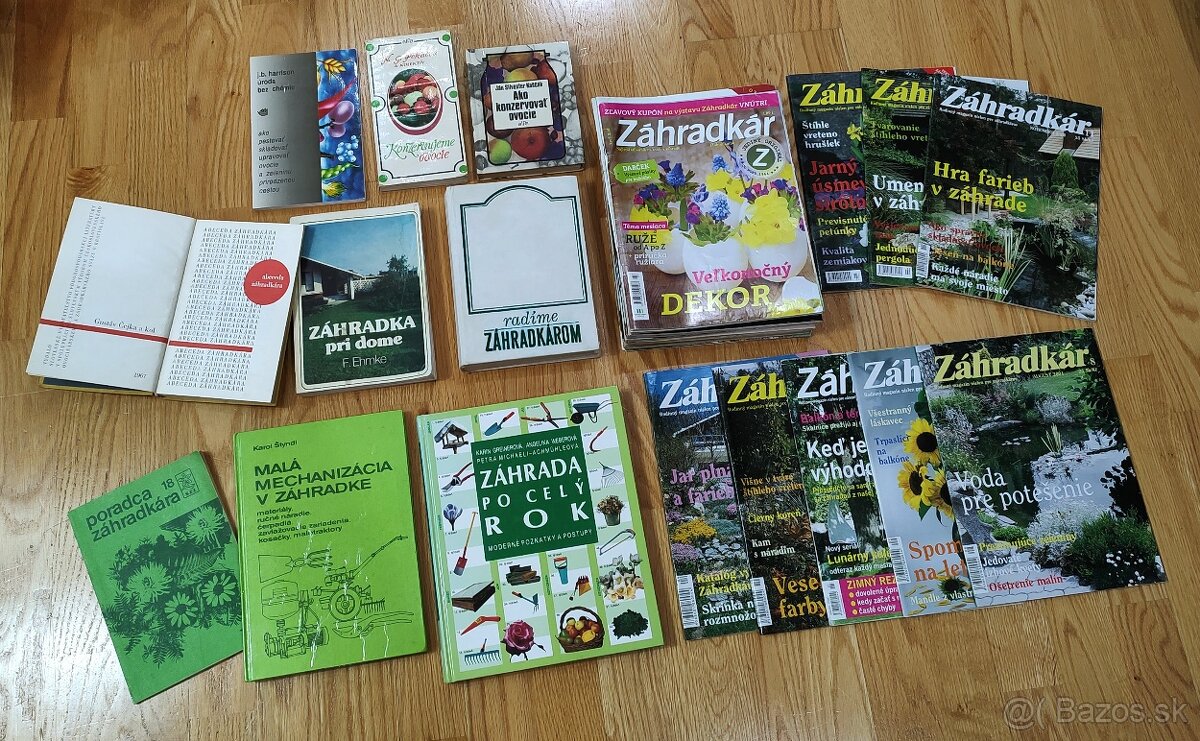 Časopis Záhradkár + knihy pre záhradkárov