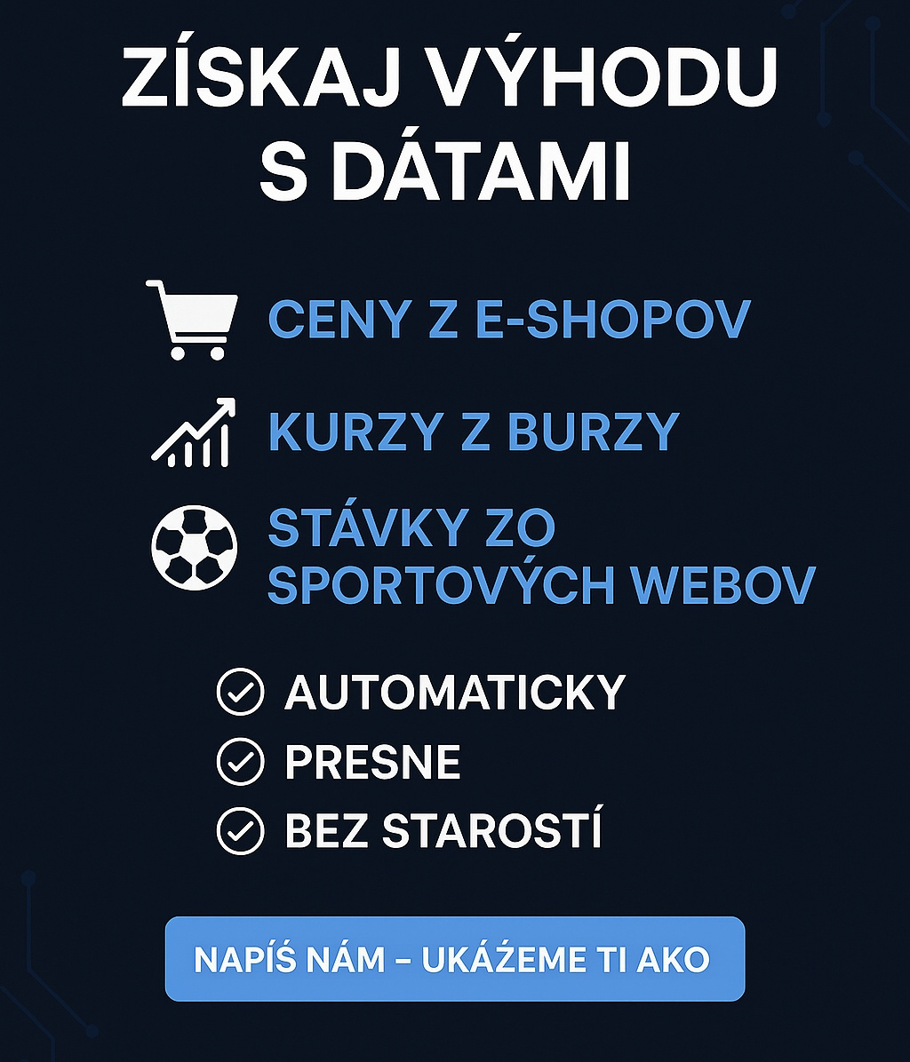 Získavanie rôznych dát na mieru–Rýchlo | Presne | Efektívne