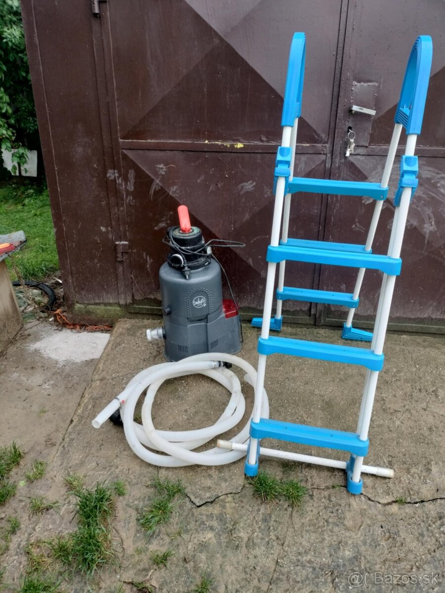 Bezpečnostné bazénové schody a piesková filtrácia