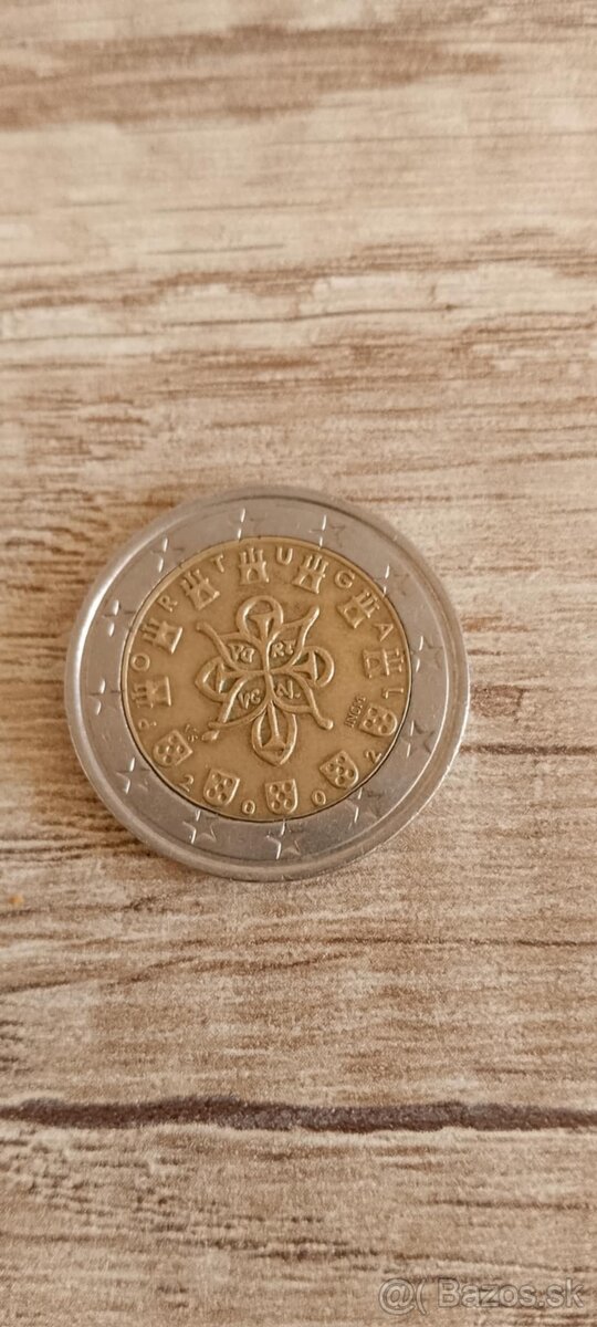 2 eurova minca Portugalsko 2002