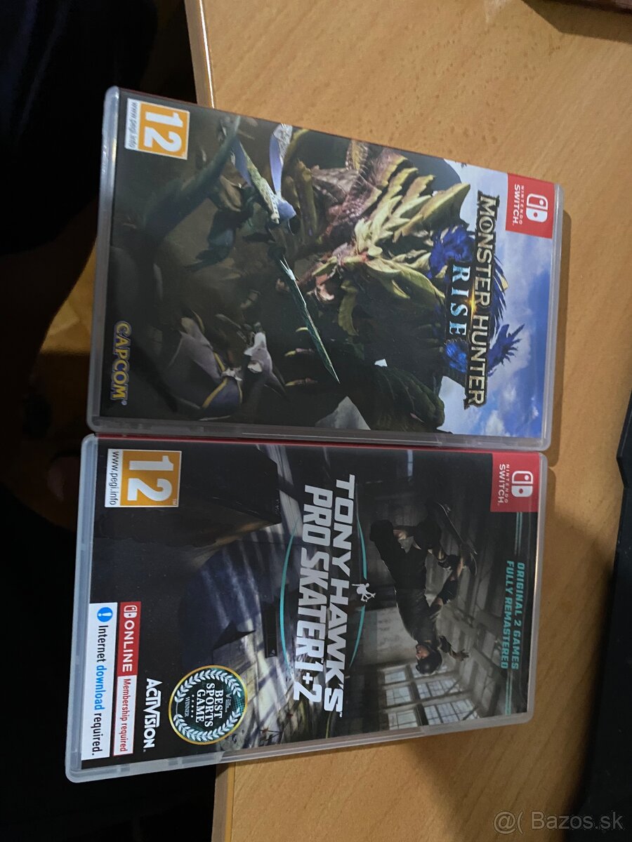 Hry Monster Hunter Rise a Tony Hawk pro skater 1+2