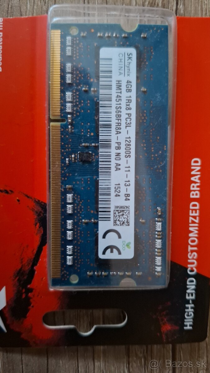 4GB RAM notebook DDR3L 1,35v SODIMM 1600MHz