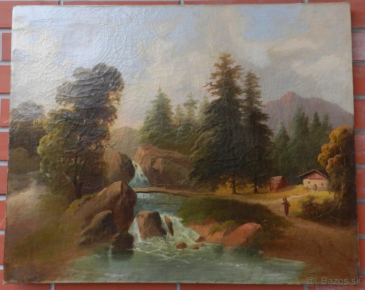 Romantické krajiny- Starožitné obrazy