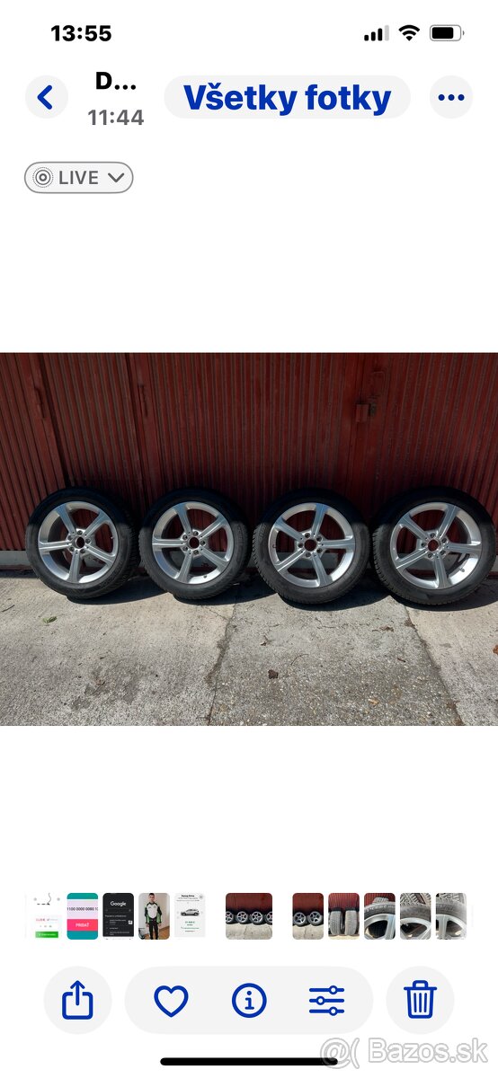 Zímne komplety R17 Disky Mercedes original