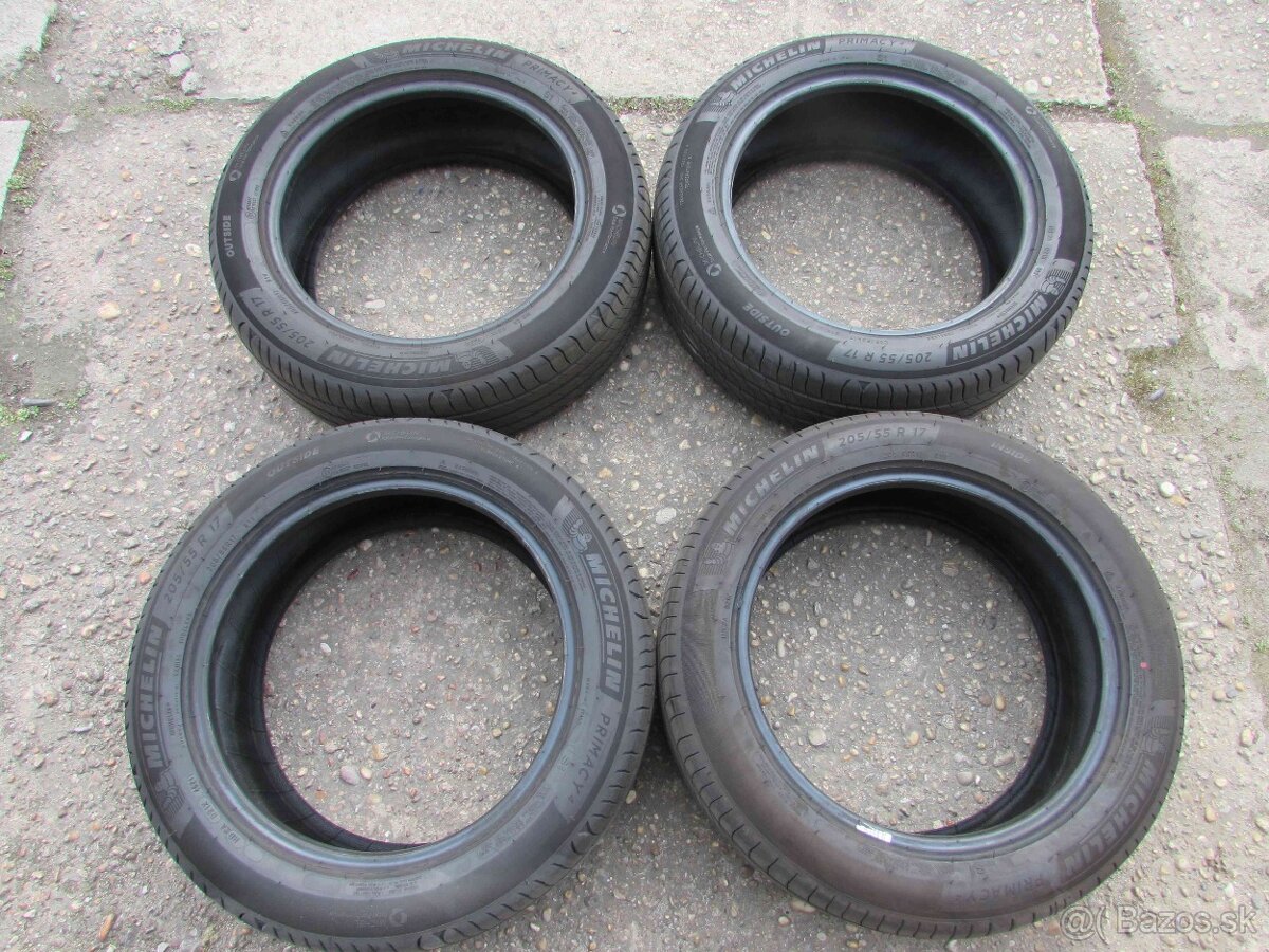4 ks letné pneumatiky Michelin Primacy 4 rozmer 205/55 R17