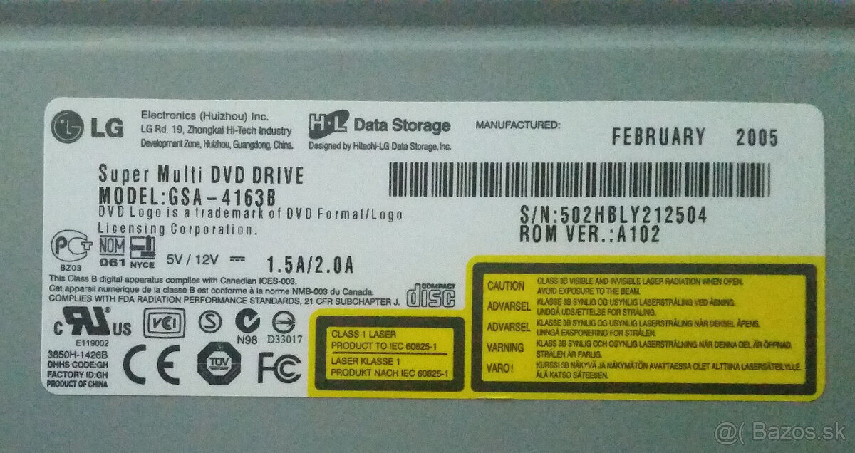 DVD napalovacka LG GSA-4163B