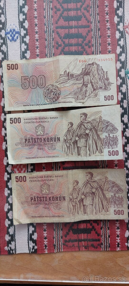 Predám staré Československé bankovky