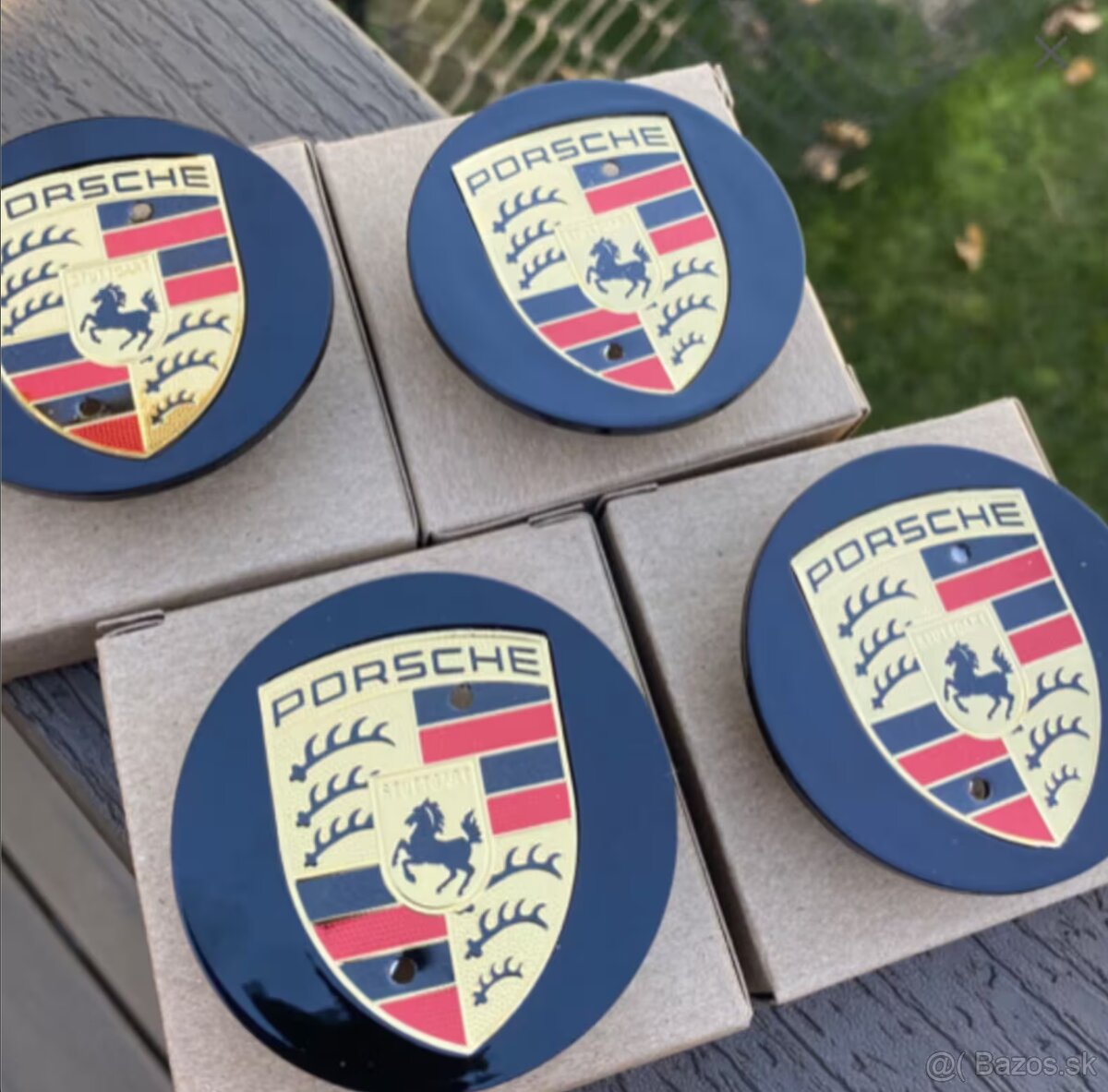 Stredové krytky Porsche 75 mm a 65 mm – nové, viacero farieb