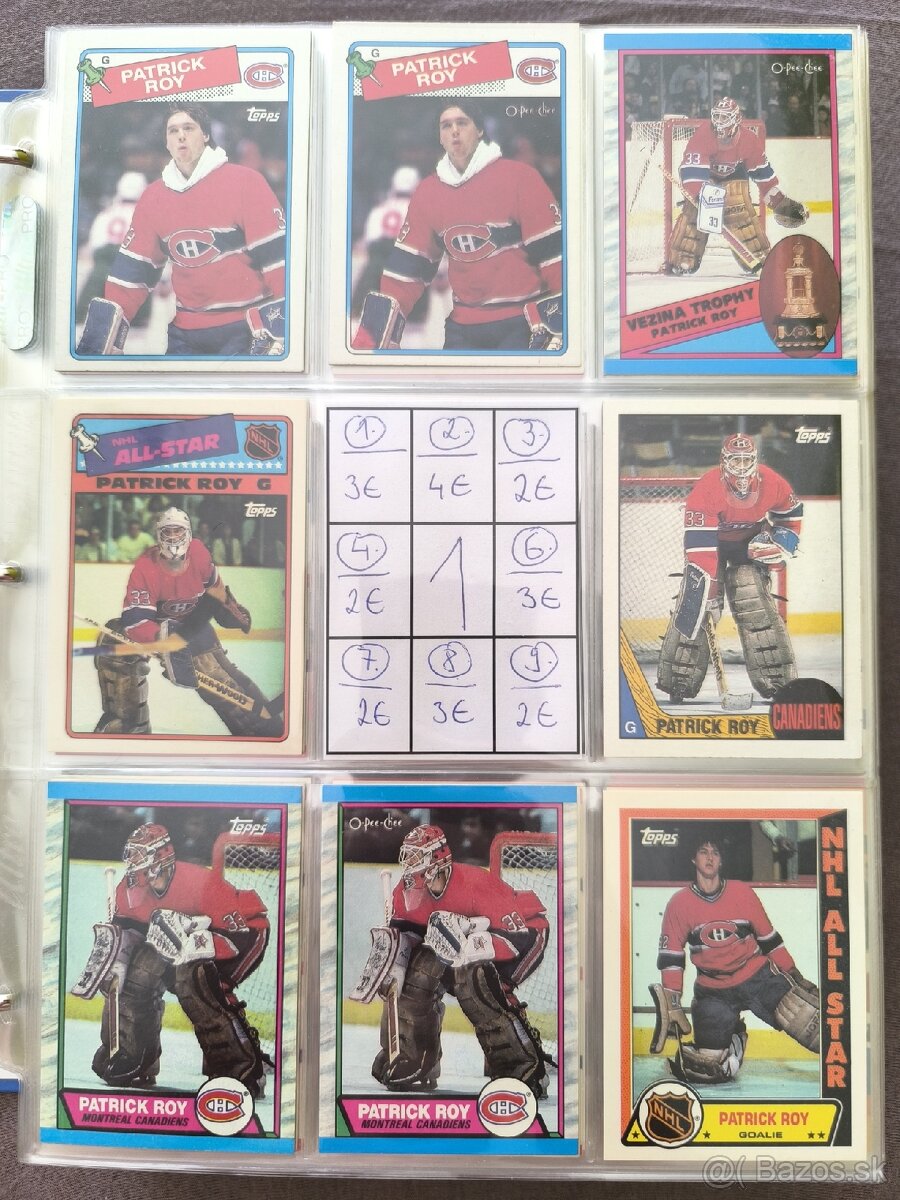 Hokejové kartičky - Patrick Roy 1