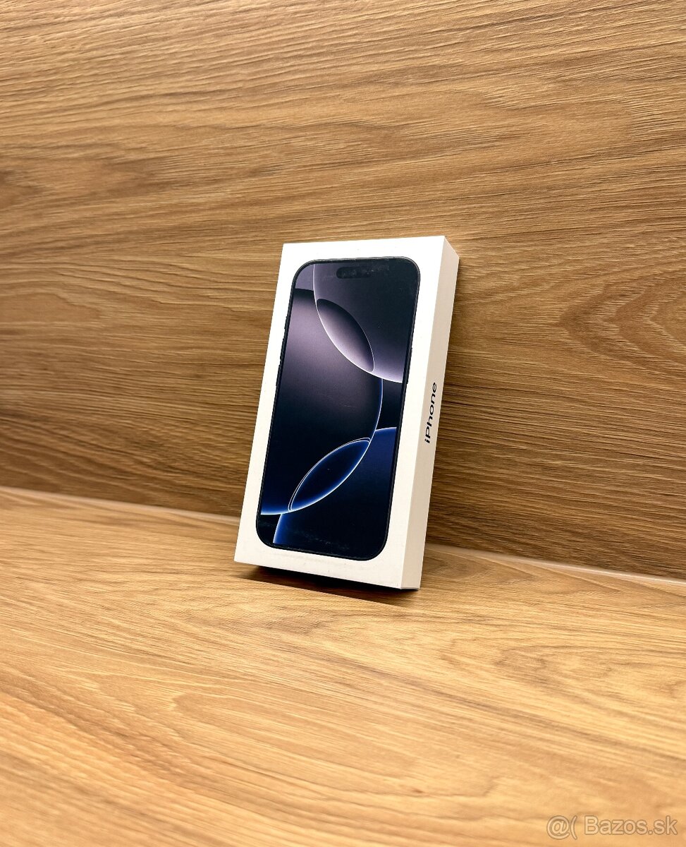 iPhone 16 Pro 256GB Black Titanium - nový, nerozbalený