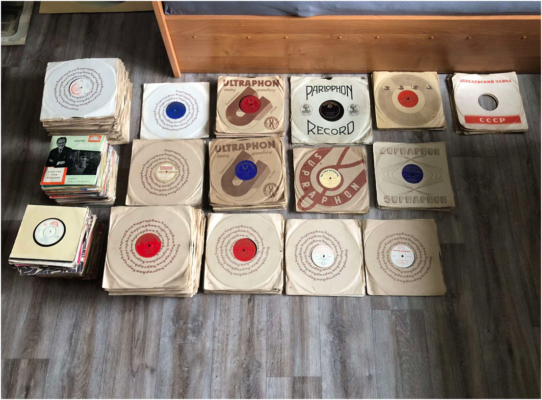 STAROŽITNÉ ORIGINÁLNE GRAMOFÓNOVÉ DOSKY