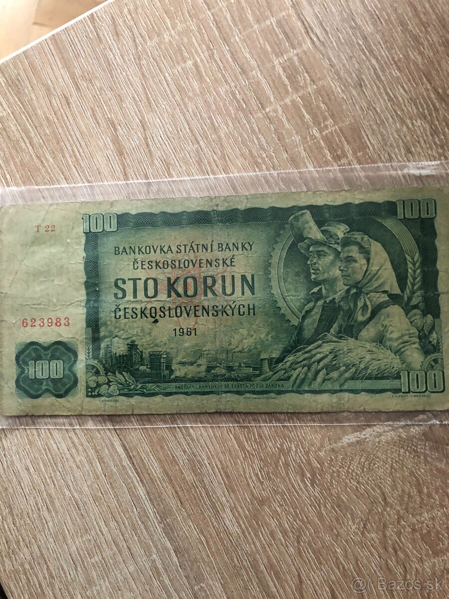 Československé Bankovky 100 Kčs