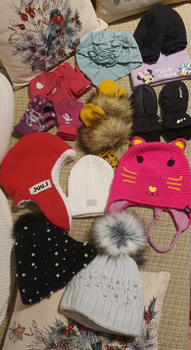 Ciapky+rukavice, vel. 3-6rok.