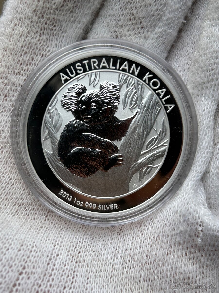 Austrálska strieborná minca Koala Investičné striebro Ag 999